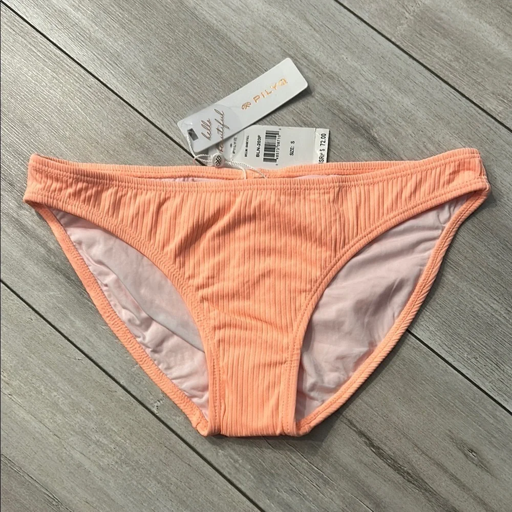 PILYQ Bellini basic full back bikini swim bottom size small